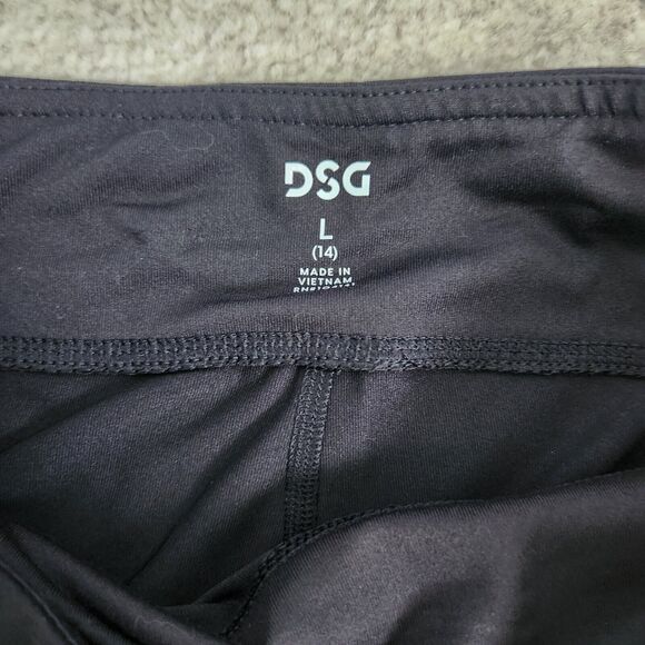 DSG Girl's Large Knot Hem Performance Capri Pants Leggings Black NWT - Picture 4 of 7
